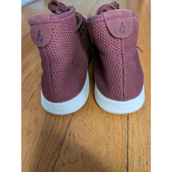 Allbirds Tree Toppers High Top Sneakers Burgundy Sustainable Wool Women's Size 8 - Picture 8 of 8
